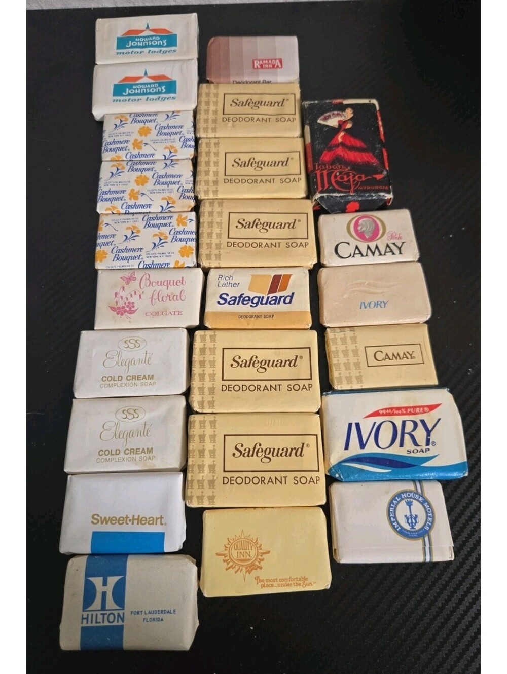 Vintage Hotel Soap Lot Cashmere Bouquet Safeguard Ivory Camay (24 Pc)